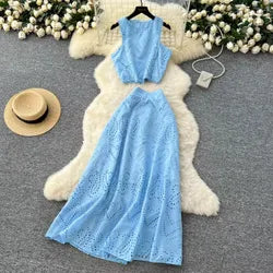 Women's Chic Embroidered Co-ord Set