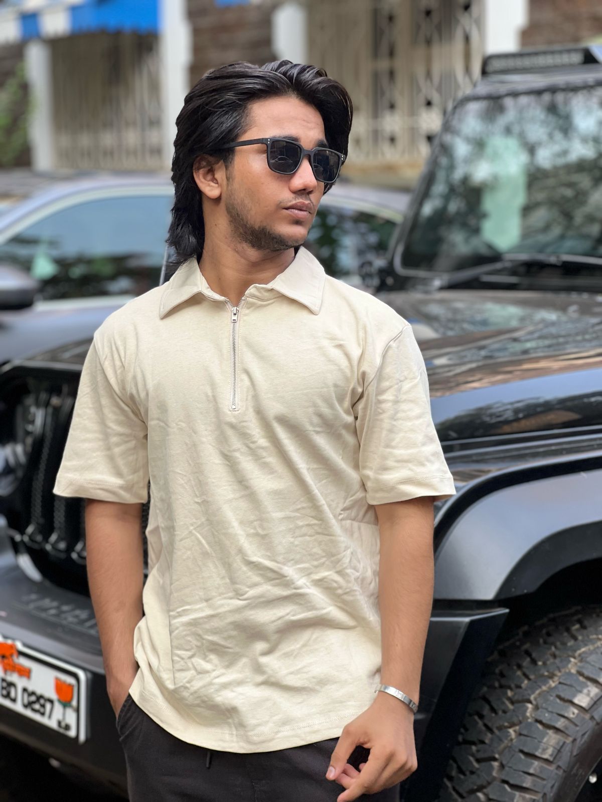 Old Money half sleeve collar tshirt